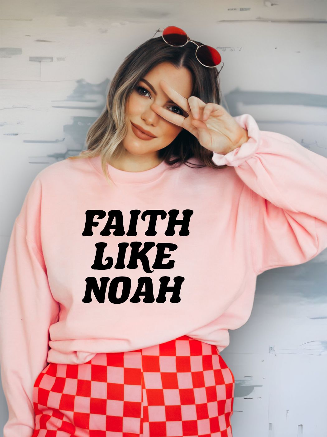 Faith Like Noah Cozy Crewneck Sweatshirt